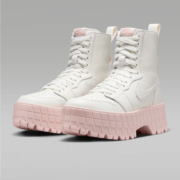 Size 9- Air Jordan 1 Brooklyn High Sail Legend Pink W - Picture 5 of 9